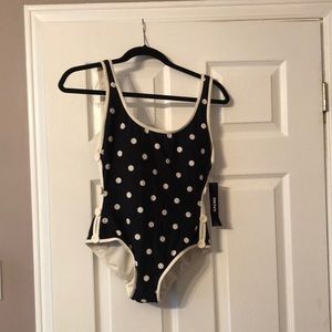 Brand new polka dot one piece bathing suit